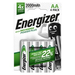 Energizer rechargeables - Pack de 4 accus AA/HR6 1,2 V