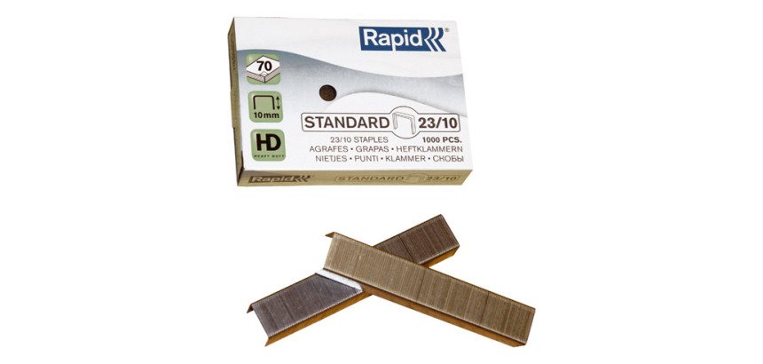 Agrafe Rapid 23/10 forte galvanisée - Boîte de 1000