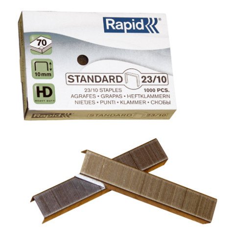 Grapas Rapid 23/10 galvanizadas Caja de 1000