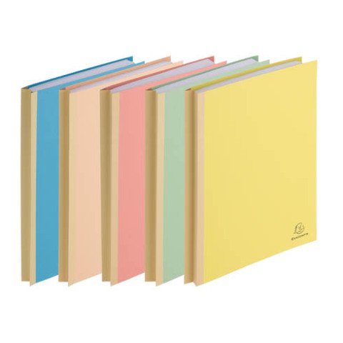 Sucarpetas de cartón Exacompta con fuelle, lomo de lona 24 x 32 cm - Pack de 25 beige