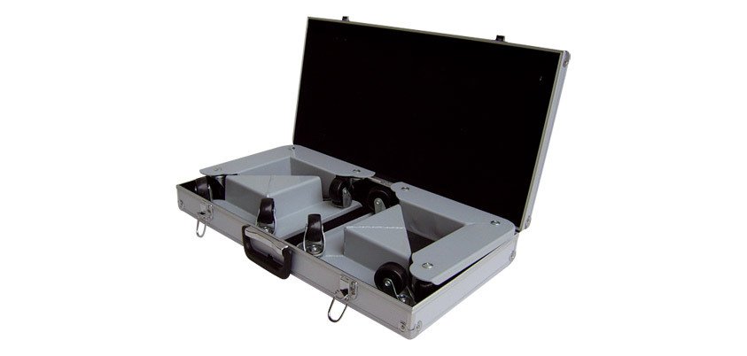 Lot 4 coins roulants avec mallette de transport - Charge 600 kg