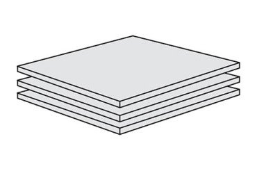 Lot de 3 tablettes pour classeurs à rideau bois simple