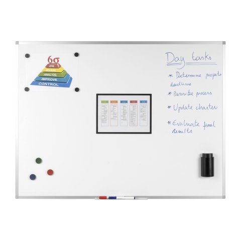 Pizarra blanca esmaltada Bi Office 90 x 120 cm.
