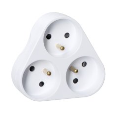 Triangular triple socket - 3 x 16A - Zenitech