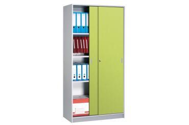 Armoire Harmonie H 180 x L 90 x P 44 cm corps aluminium portes coulissantes couleur