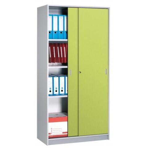 Armario Madera Alt 180 cm color aluminio puertas correderas Kiwi