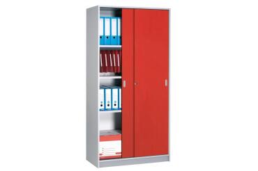 Armoire Harmonie H 180 x L 90 x P 44 cm corps aluminium portes coulissantes couleur