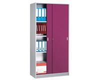 Armoire Harmonie H 180 x L 90 x P 44 cm corps aluminium portes coulissantes couleur