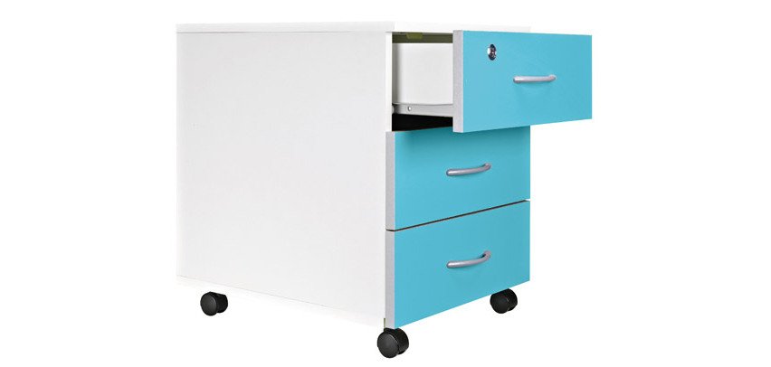 Caisson mobile bois couleur 3 tiroirs