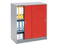 Armoire Harmonie H 100 x L 90 x P 44 cm corps aluminium portes coulissantes couleur