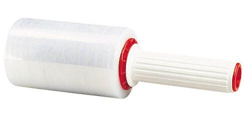 Mini-film étirable Ecowrapp avec dévidoir  12 µ - 12,5 cm x 150 m - Carton de 12 bobines