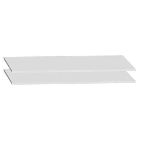 Juego de 2 baldas adicionales color aluminio para armario puertas correderas Excellens/Harmonie