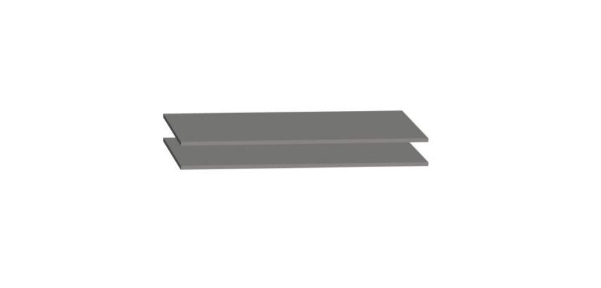Lot 2 tablettes pour armoires portes coulissantes décor bois Essens