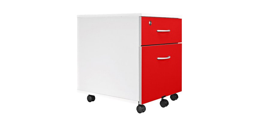 Caisson mobile bois couleur 2 tiroirs