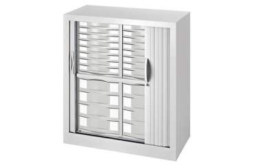 Tambour cabinet height 100 cm - 24 drawers