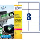 Pak 160 witte etiketten goede weerstand Avery laser 99,1 x 67,7 mm L4715-20