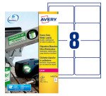 Etiquette ultra résistante laser 99,1 x 67,7 mm Avery L4715-20 blanche - Pochette de 160
