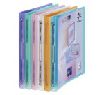 Classeur 4 anneaux plastique Viquel A4 personnalisable dos 2,5 cm couleurs translucides assorties