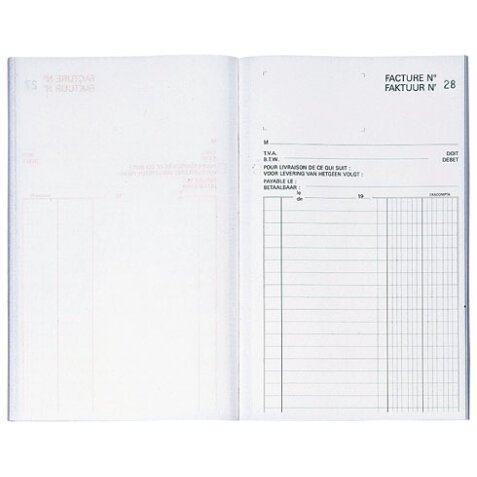 Auto-copying register Exacompta "invoices" 210 x 135 mm 50-2