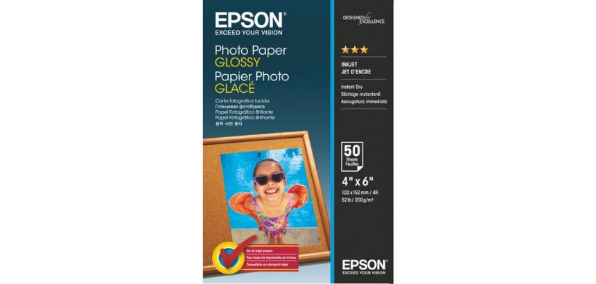 Papier photo glacé Epson 10 x 15 cm 200 g - 50 feuilles
