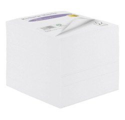Cubo notas no adhesivas blanco 90 x 90 mm