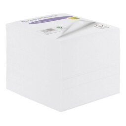 Recharge blanche supplémentaire pour bloc-cube plexi 90 x 90 mm - non encollée - bloc de 580 feuilles