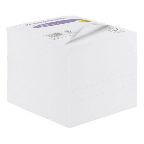 Cubo notas no adhesivas blanco 90 x 90 mm