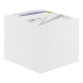 Recharge blanche supplémentaire pour bloc-cube plexi 90 x 90 mm - non encollée - bloc de 580 feuilles