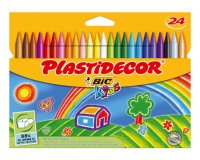 Ceras Plastidecor Bic - Caja de 24 surtidos