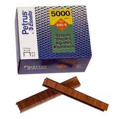 Grapas Petrus 530/8 cobredas Caja de 5000