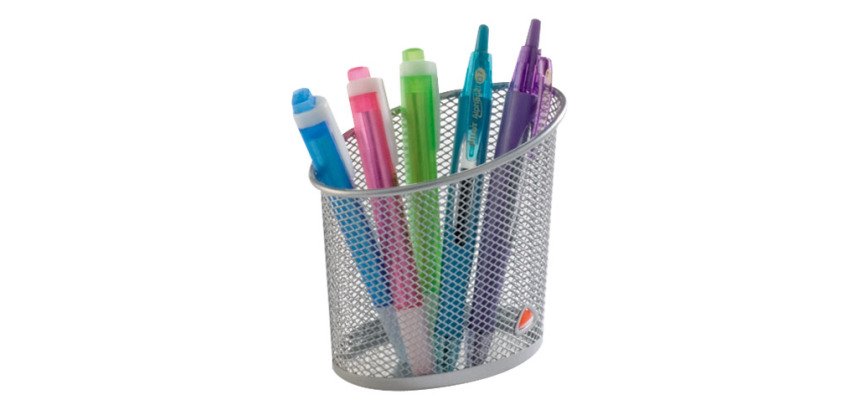 Metal pencil holder Alba Mesh colour