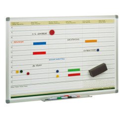 Pizarra Planning Semanal 60 x 90cm marco aluminio