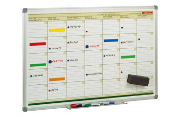 Pizarra Planning Diario-mensual 60 x 90cm marco aluminio