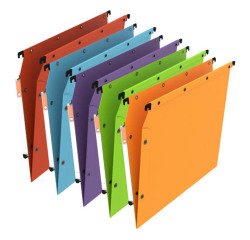Suspension files Ultimate by L'Oblique in kraft assorted colors for cabinets 33 cm normal bottom