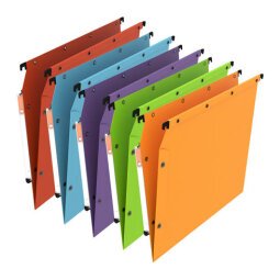 Sortiment farbige Hängemappen Ultimate L'Oblique aus Kraftkarton für Schränke 33 cm - V-Boden