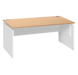 Straight desk Intuitiv' height adjustable full wooden base