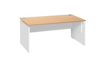 Straight desk Intuitiv' height adjustable full wooden base