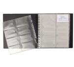 Porte-cartes de visite Exacompta polypropylène 252 x 280 mm noir - 320 cartes