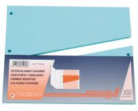 Package of 100 trapezium dividers in coloured bristol