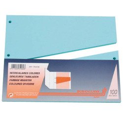 Package of 100 trapezium dividers in coloured bristol