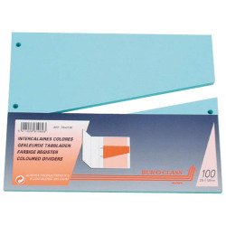 Intercalaires neutres Trapèze carton coloré - Paquet de 100