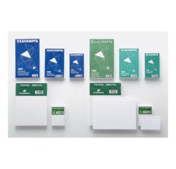 Pack de 100 fichas rayadas Exacompta Nº4 125x200 mm