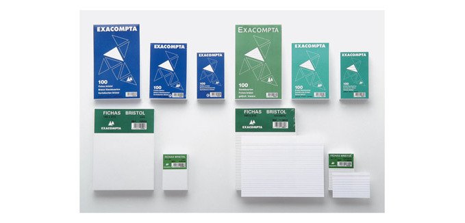 Pack de 100 fichas rayadas Exacompta Nº3 100x150 mm