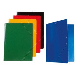 Carpeta con gomas color Negro brillante