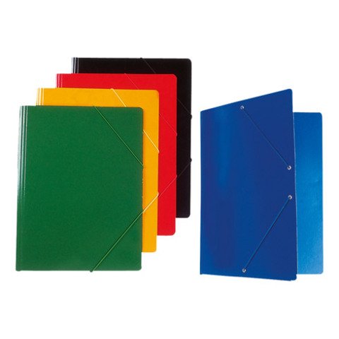 Carpeta 3 solapas con gomas cartón gofrado Foliocolor Rojo brillante