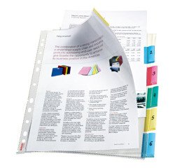 Fundas separadoras con 6 pestañas A4 Esselte