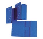 Carpeta de cartón con gomas y solapas Folio Azul