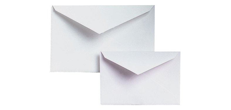 Sobres sin ventana 70 x 106 mm 90 g - Caja de 500