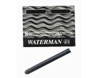 Recambio estándar tinta para pluma Waterman color negro - Caja 8 Cartuchos