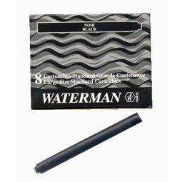 Recambio estándar tinta para pluma Waterman color negro - Caja 8 Cartuchos